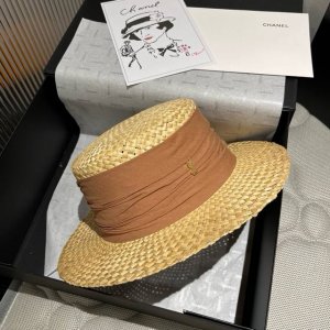 ysl圣罗兰新款平顶礼帽 麦杆草礼帽 头围57Cm