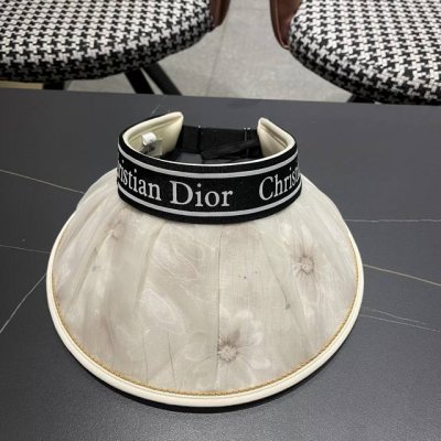 dior 迪奥2025新款朵澜时尚国风空顶帽女新款大檐新中式防晒帽夏天遮阳防紫外线帽子