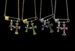 120Chrome Hearts 克罗心 别针满钻十字架项链 绿钻 黑钻 红钻，多种颜色选择 精工品质，原版复刻