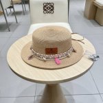 Chanel香奈儿新款平顶草帽，细草制作，帽型超赞