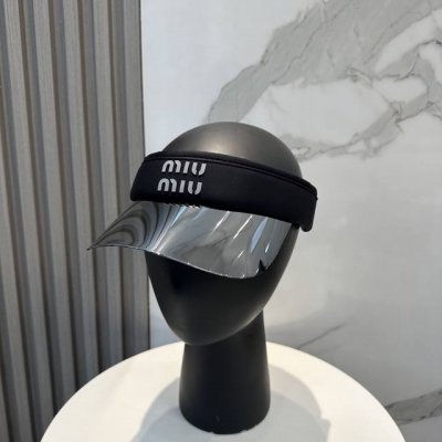 爆款Miumiu缪缪 新款镜片空顶帽 定制超薄纯棉面料，简约时尚更透气，超火爆 现货秒发
