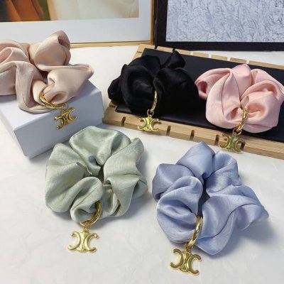 Celine赛琳 凯旋门发圈 绸缎吊牌Logo皮筋发圈气质百搭小仙女必入单品 宝藏款 闭眼入推荐款 单个
