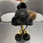 Gucci古奇 冬季雷锋帽女韩版潮百搭可爱毛球针织毛线帽加绒保暖时尚护耳帽子。。