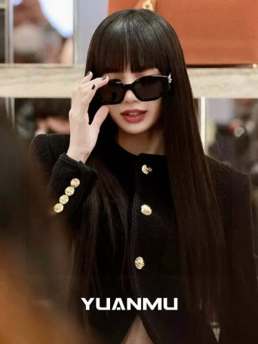 Celine塞林 Lisa同款复古凯旋门墨镜女 新款潮防紫外线高级感显瘦太阳眼镜 黑金