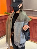 p160 罗意威巴黎时装展商务男士女士通用双面羊绒披肩代工厂臻选上乘的超细羊绒纤维 进行纯手工精梳处理 耗时耗力 再以清泉水浸泡涤荡 使羊绒纤维呈现出独特的蓬松