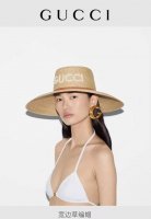 gucci古奇官方款麦秆草礼帽 官方一比一开模定制 头围57Cm