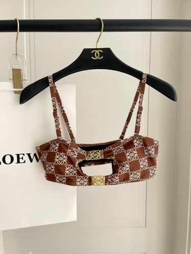 Loewe新款分体对版五金适合多种场景的游泳衣 海边 游泳池 温泉 水上乐园 漂流都可以内搭也完全可以 连体设计遮肉显高挑 腹部有点肉肉也不影响咱美美的 面料