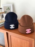 跑量 Chanel新款针织 甜美毛线帽，弹力大，面料很舒服 韩系氛围感十足！