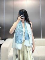 Dior新款羊绒围巾长款披肩 纯粹的高级和时髦感 太有品味了 好看死了 质感有腔调 Dior的招牌元素高端围巾披肩~太好围了 随便围围都好看啊 真的超级有气质有