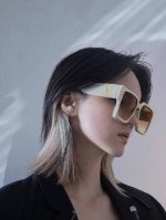 louis Vuitton路易威登 2025新款Ins风网红方框墨镜男明星同款太阳镜欧美潮人复古嘻哈街拍眼镜 Lv新款