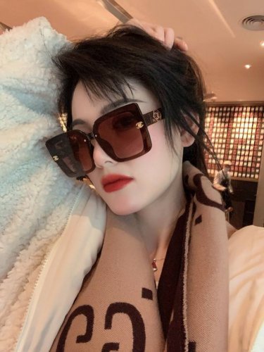 Chanel2025官方早春新款 众多明星同款 香奈儿新款大框墨镜 宝丽来超清太阳镜型号 Ch3831