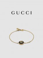 七夕礼物]Gucci古驰Gucci Interlocking系列18K金手链尺寸16-18-20-22