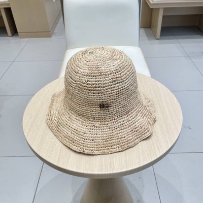 gucci古奇拉菲草渔夫帽女Ins网红防晒遮阳帽韩版夏天小清新沙滩太阳盆帽潮