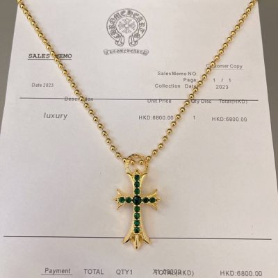 克罗心专柜爆款 厂家直销价 原版一比一复刻 男女同款 克罗心黄金项链