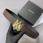 阿米里 Amiri 由 Mike 与 La 艺术家 Wes Lang 联手打造 设计中 实穿性超强的街头风格，特色麦克阿米里图案不锈钢扣 双面进口牛皮、 宽：4