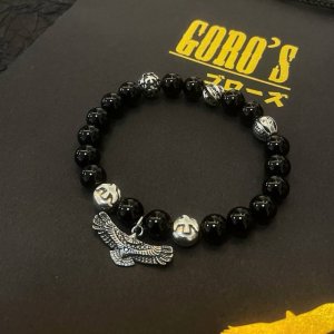 新品上架 Goro’S高桥吾郎黑曜石老鹰手串手链，顶级版本 认准独家拍摄 主攻高端市场 绝对区别普通版本！图片产品细节与Zp一致！原版制作工艺 精工品质 纯手工