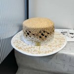 P Chanel香奈儿平顶礼帽，拉菲草帽，超重工定制，头围57Cm