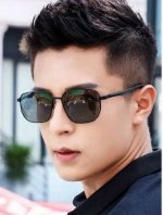Gucci 高品质男女款墨镜 进口宝丽来偏光镜片 蛤蟆镜 开车钓鱼都可 百搭显瘦墨镜韩版男士飞行员大框司机开车防紫外线太阳镜 型号 G0203