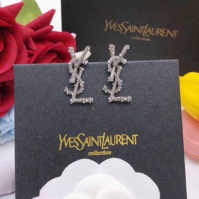编号Yed0039 圣罗兰最新款Ysl麻花耳钉 复古风 一致Zp黄铜材质