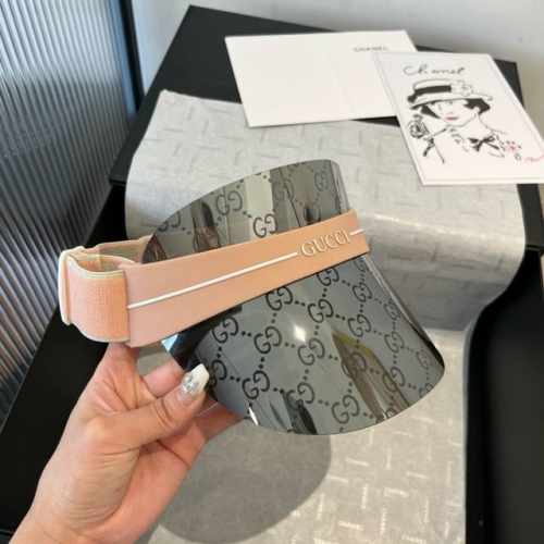 100￥ gucci古奇镜片遮阳帽，高级定制，可调节，时尚博主必备单品