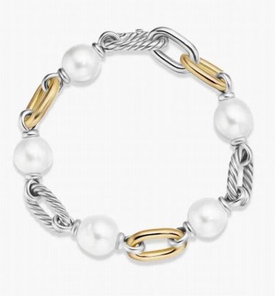 david Yurman 分色麦迪逊珍珠手链 尺寸21Cm和23Cm两个尺寸 编号Dysl-050-051