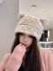 Moncler蒙口可爱猫耳朵毛绒帽子女冬季加厚保暖显脸小护耳帽防风大头围毛线帽
