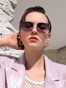 Dior时尚圆框太阳镜镜片 顶级奢侈品 高品质 [亲亲] 气质非凡 女士开车墨镜[爱情] 型号 Cd4311