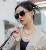 P100 Lv路易威登 2025新款太阳镜女款眼镜 女士开车用偏光墨镜方框显瘦个性复古