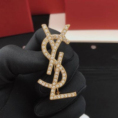 编号Yxz0045 Yvessaintlauren*最新款镶钻胸针 一致Zp黄铜材质