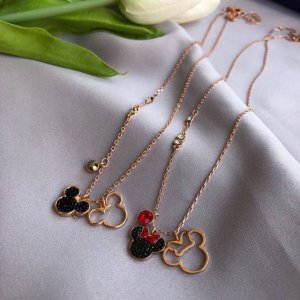 P80 原厂货 Swarovski 施华洛世奇 Mickey&Minnie 迪士尼合作款 专柜同步 可爱米奇老鼠项链 随心搭配 可自由调节长度！保真！小票全，可