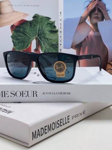 Rayban 雷朋 2025新款运动墨镜男女跑步骑行防风眼镜开车钓鱼太阳镜 高品质玻璃镜片 Rb8356