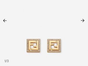 Fendi25新款满钻四方字母耳钉 fendi这款耳环真的好精致啊 太美了吧 方形的比圆款的