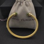 David Yurman 5Mm金色带钻浅绿钻手镯 建议适合佩戴的手围15-20Cm 编号Dysz-137