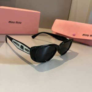 P Miumiu缪缪猫眼墨镜甜酷摩登女孩看过来 真的被拿捏了太爱了菱形脸高颧骨的集美，