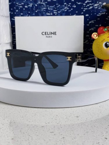 Celine塞林 2025新款方框墨镜女潮高级感大框圆脸显瘦海边偏光防紫外线太阳眼镜 男女通用