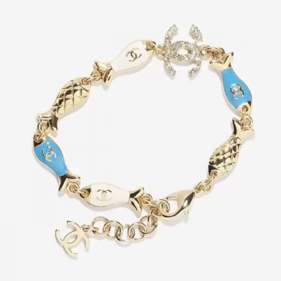 编号5114-1 chanel 海洋元素系列 小鱼儿 水钻 手链