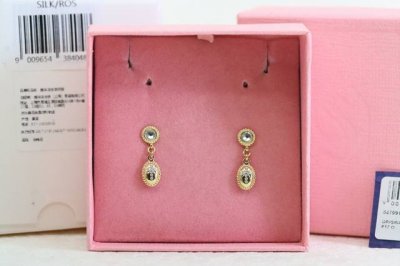 热销款推荐 Swarovski 金色复古椭圆十字架耳环 原版一致材质！自家实图拍摄，所见即所得