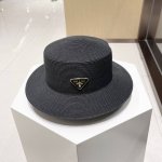 P80 Prada普拉达 草帽，名媛风盆帽，进口高级细草制作，高端定制，头围57Cm