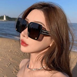 Dior迪奥 2025新款防晒太阳眼镜女款夏高级感抗Uv大脸 女士偏光墨镜