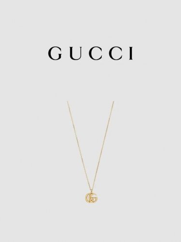 明星穿搭]Gucci古驰Gg Running系列黄色18K金项链