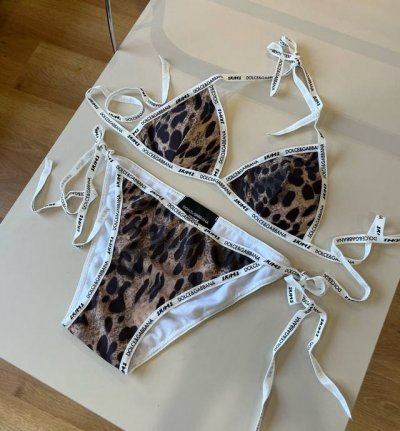 D&G杜嘉班纳新款织带比基尼分体泳衣套装 ＳＭＬXl