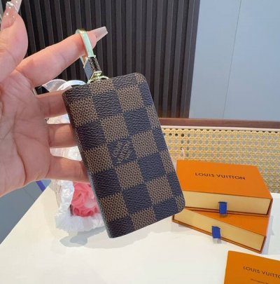 lv经典老花钥匙包，车钥匙包 挂件配饰