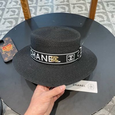 chanel香奈儿 2025新款小香风平顶盆帽草帽出街必备