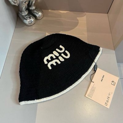缪缪Miumiu专柜新款针织渔夫帽 官方新款 细节图待上