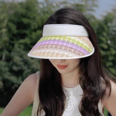 赛琳 Celine空顶Uv防晒帽女夏季防紫外线大帽檐沙滩遮阳草帽骑车遮脸太阳帽子