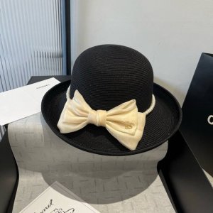 华伦天奴蝴蝶结盆帽 卷边蝴蝶结礼帽 头围57Cm