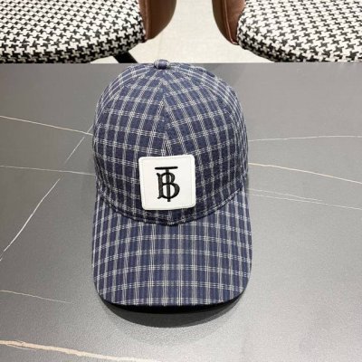 巴宝莉Burberry 男女同款英伦风经典格子棒球帽 2025新款棉麻鸭舌帽遮阳透气品脸小