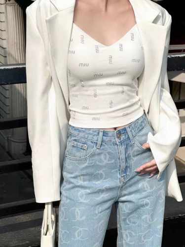 miumiu烫钻小背心，自带杯垫，搭外套单穿超爆 均码