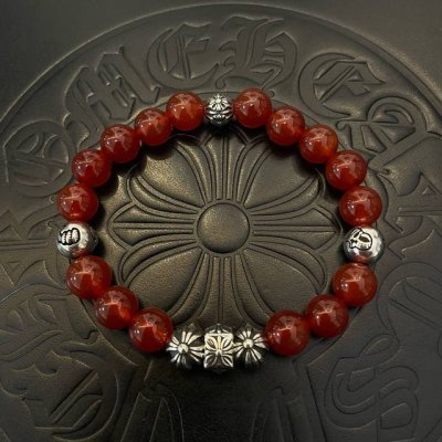 新款 专柜品质 Chrome Hearts克罗心 经典复古多元素手链手串，凹凸造型不同的花纹设计风格呈现出与众不同 ，十字架童军花是克罗心的标志 ，所以更经久不