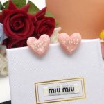 编号Med0009 Miumiu缪缪最新款爱心耳钉 一致Zp黄铜材质